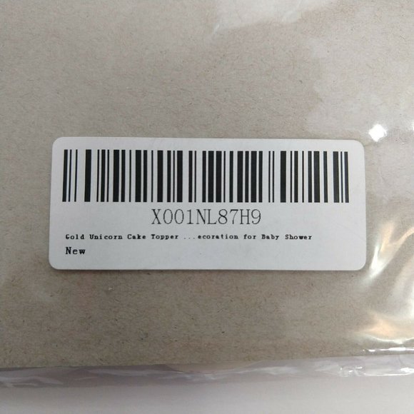 Unicorn Cake Toppers 6 Pics Birthday Sparkle Pink Flowers - Picture 2 of 2